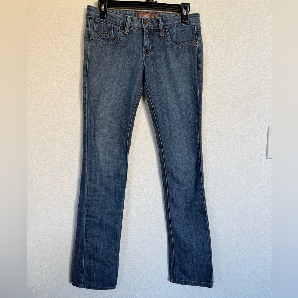 Y2K Frankie B Low-Rise Skinny Jeans • Rhinestone Peace Sign • Size 25 - Picture 2 of 6